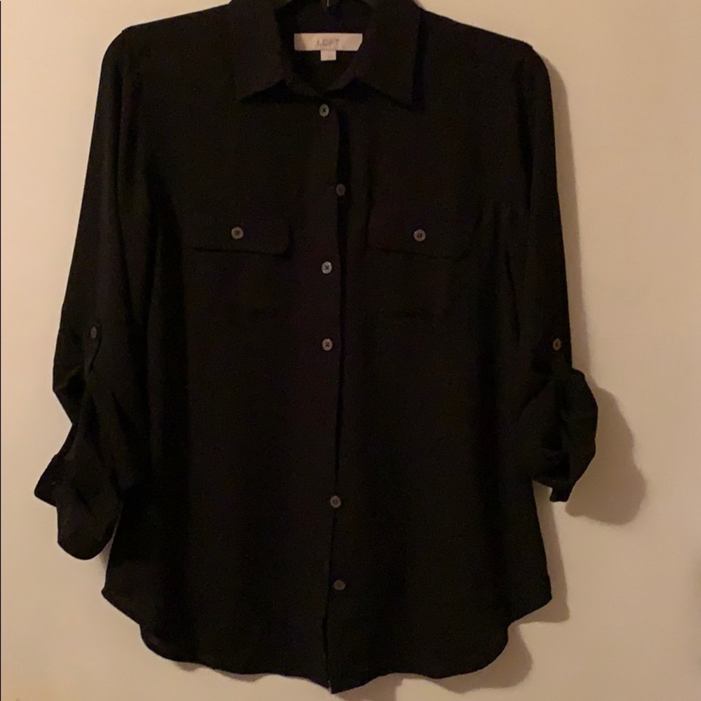 Black button up blouse